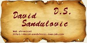 David Sandulović vizit kartica